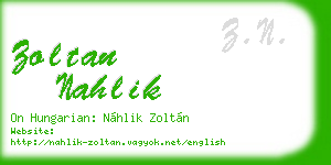 zoltan nahlik business card